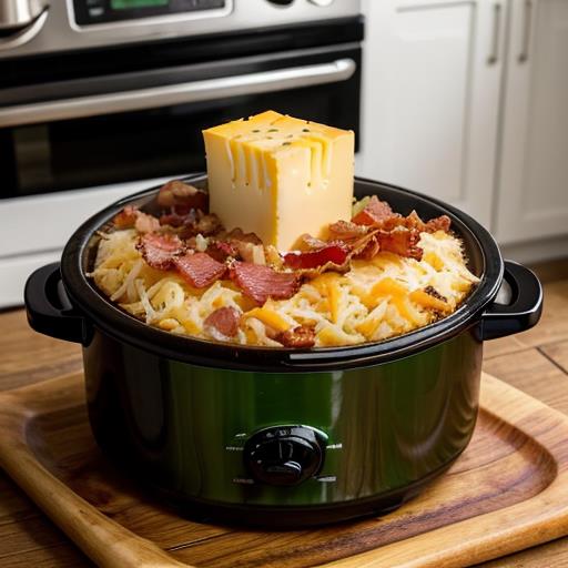 baked potato casserole, bacon crock pot, irresistible flavor, comfort food, savory recipe