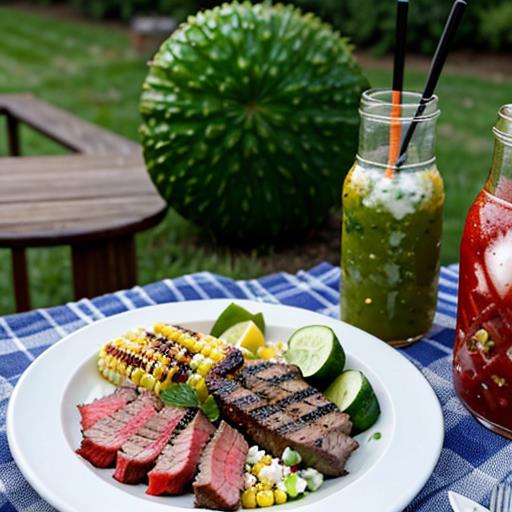 London Broil BBQ, Summer Side Dishes, Refreshing Sauces, Grilled Corn, Citrus Beverages