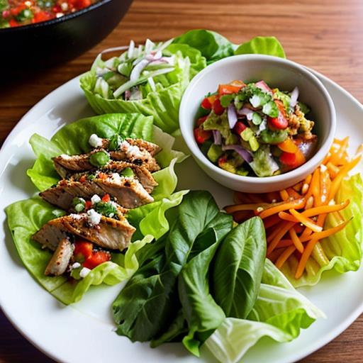 Chicken Fajita Lettuce Wraps, Slow Cooker Recipe, Light and Fresh, Healthy Dinner, Easy Weeknight Meal