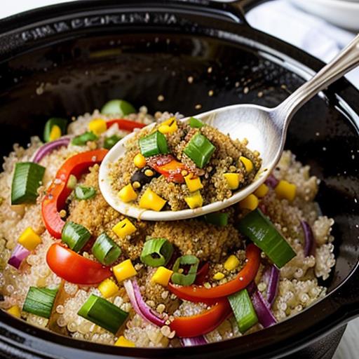 Slow Cooker Recipe, Chicken Fajita, Quinoa Dish, Nutritious Meal, Flavorful Crockpot