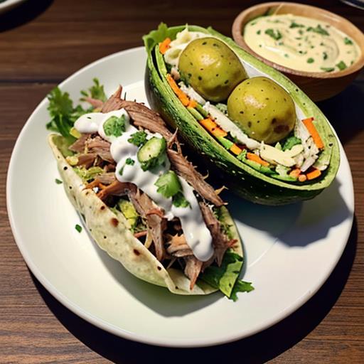 Creamy Avocado Potato Salad, Pulled Pork Wraps, Refreshing Side Dish, Avocado Potato Recipe, Creamy Potato Salad