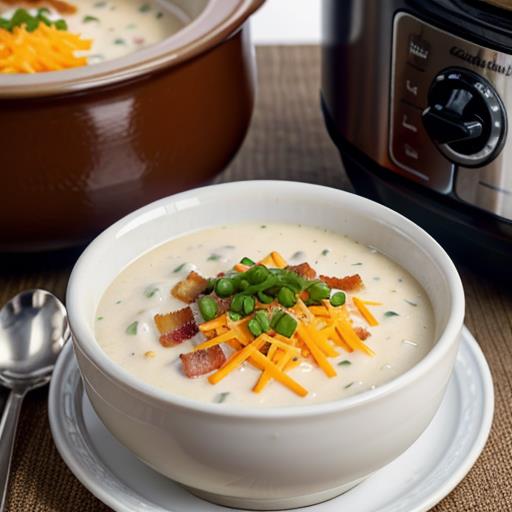 loaded baked potato soup, slow cooker recipe, creamy and satisfying, comfort food, easy dinner idea