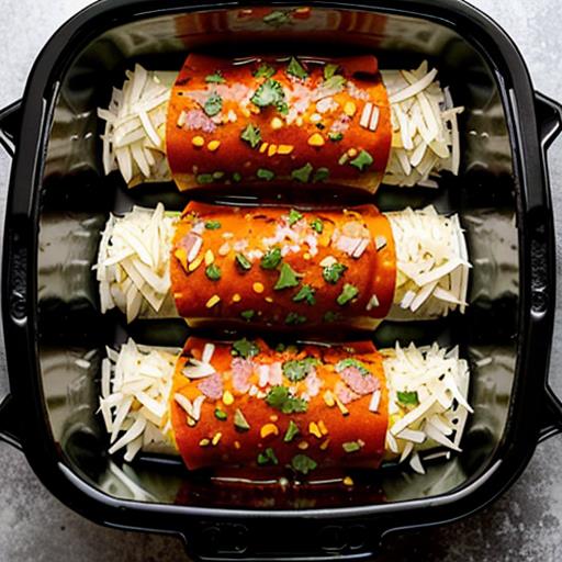 Crockpot Chicken, Fajita Enchiladas, TexMex Dish, Easy Recipe, Flavorful Meal