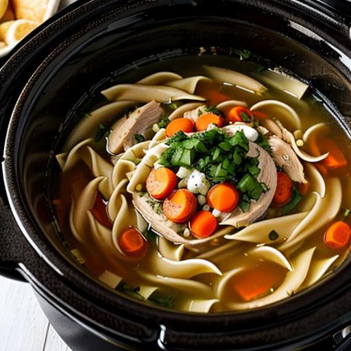 Crockpot Chicken Soup, Classic Comfort, Slow Cooker Recipe, Homemade Noodle Soup, Hearty Meal