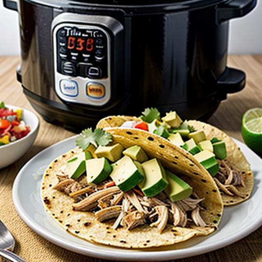 Crockpot Chicken Tacos, Flavorful Dinner, Easy Recipe, Weeknight Meal, Slow Cooker Mexican