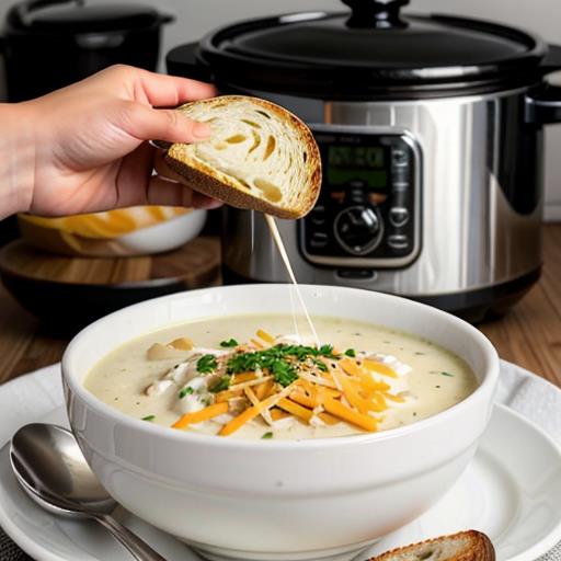 Baked Potato Soup, Cream Cheese, Slow Cooker Recipe, Comforting Meal, Easy Dinner Idea