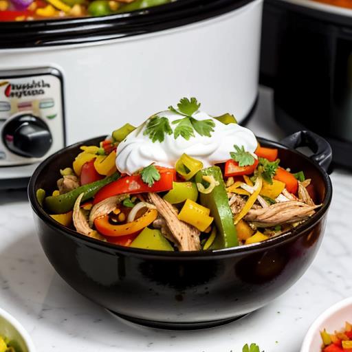 Slow Cooker Recipe, Chicken Fajita Bowls, Meal Prep, Flavorful Meal, Easy Cooking