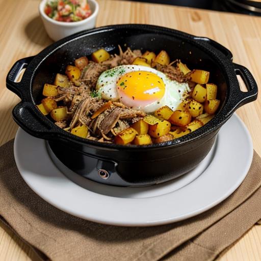 Crock Pot BBQ Pulled Pork, Breakfast Hash Recipe, Hearty Morning Meal, Leftover BBQ Pulled Pork, Savory Breakfast Option