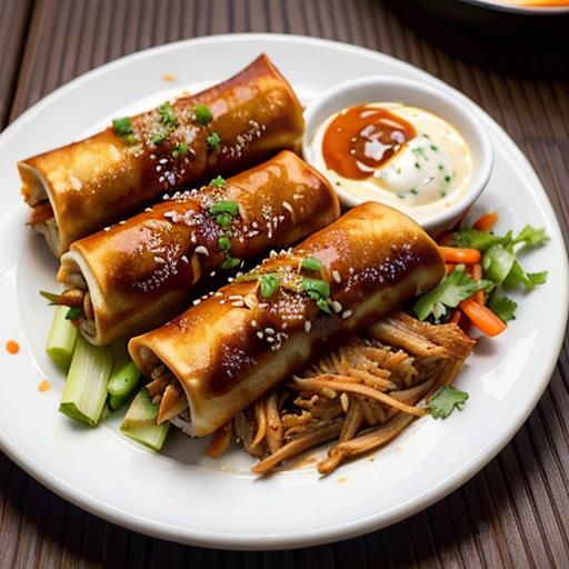 Crock Pot BBQ Pulled Pork, Egg Rolls Recipe, Flavorful Appetizer, Easy to Make, Crowd-Pleasing Favorite