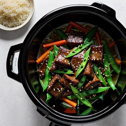 Crock Pot Recipe, Mongolian Beef, Snow Peas, Easy Dinner, Slow Cooker