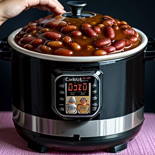 Crockpot Baked Beans, Sweet and Smoky, Side Dish, Easy Recipe, Slow Cooker