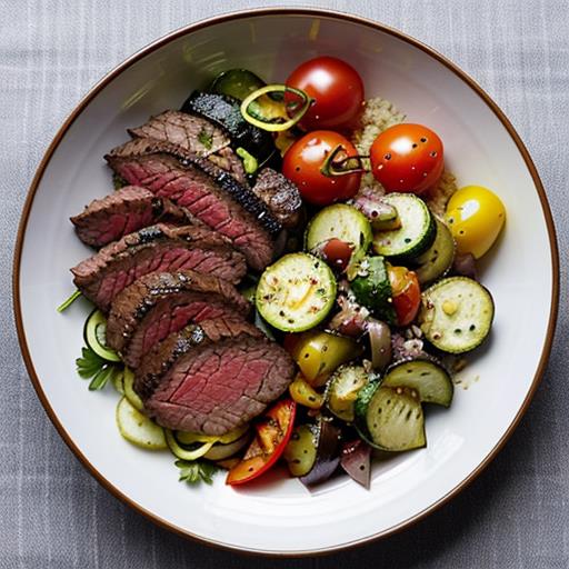 glutenfree side dishes, London Broil, roasted vegetables, cauliflower mash, green bean almondine