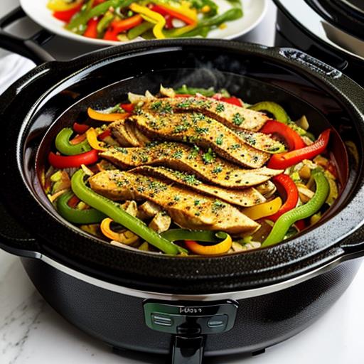 low carb chicken fajitas, keto friendly, slow cooker recipe, healthy dinner option, flavorful meal