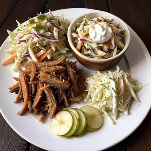 pulled pork, coleslaw recipes, creamy, tangy, side dish