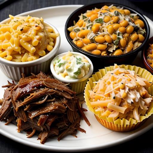 Pulled Pork, Side Dishes, BBQ, Cornbread Muffins, Tangy Coleslaw