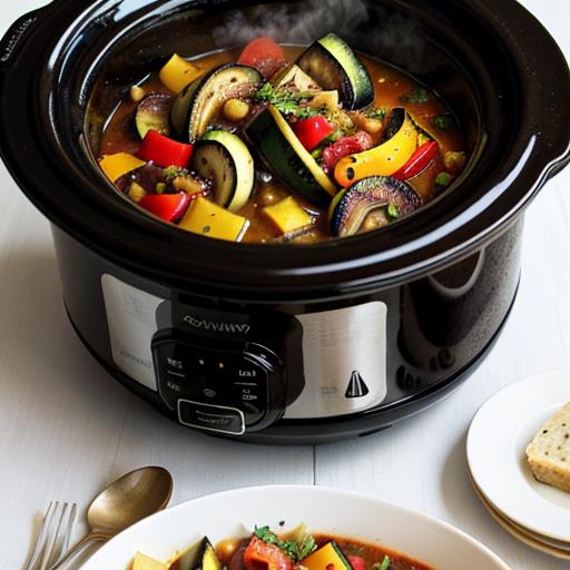 Slow Cooker Ratatouille, French Vegetable Stew, Rustic Recipe, Mediterranean Flavors, Slow Cooking