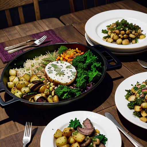 Vegan Side Dishes, London Broil, Plant-Based Options, Herb-Roasted Potatoes, Quinoa Salad