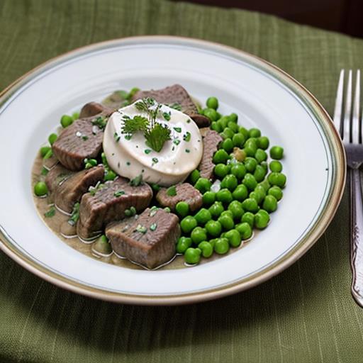 Buttered Peas, Beef Stroganoff, Flavorful Combination, Side Dish, Culinary Experience