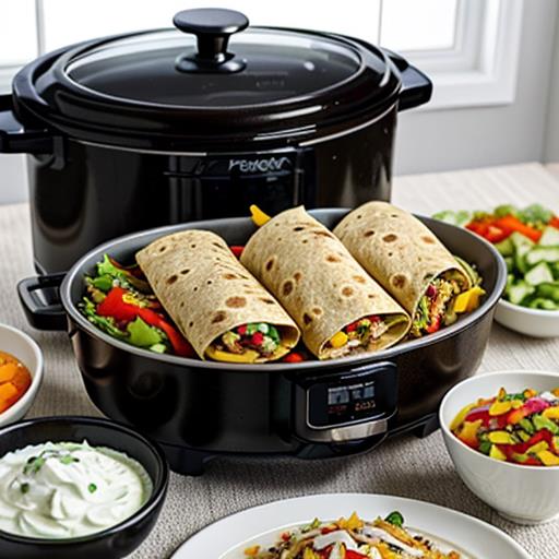 Crockpot Chicken, Fajita Wraps, Easy Recipe, Lunch Option, Tasty Flavor