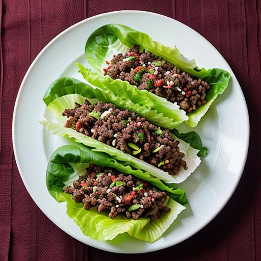 Healthy recipes, Ground beef, Lettuce wraps, Side dishes, Light and refreshing