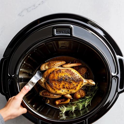 crispy skin, browning whole chicken, slow cooker, achieving crispy, tricks for browning