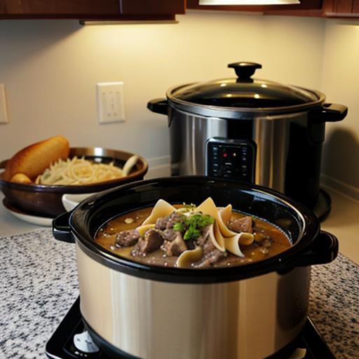 Masterchef Beef Stroganoff, Crockpot Recipe, Easy Dinner, Slow Cooker Meal, Gourmet Beef