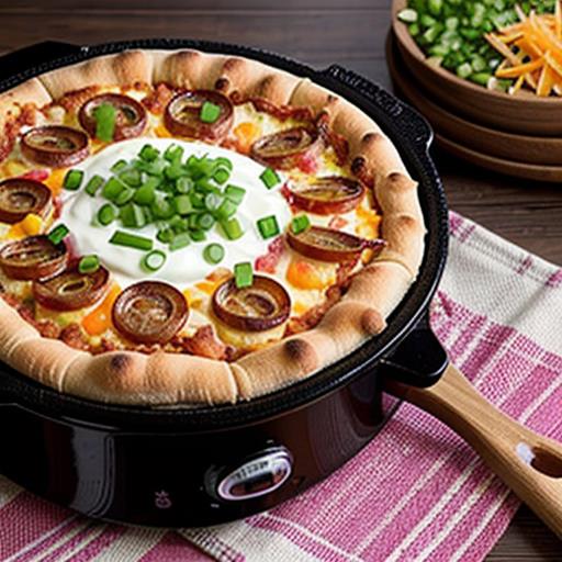 Crockpot recipes, Loaded Baked Potato Pizza, Slow Cooker Dinner, Creative Dinner Idea, Easy Dinner Recipes