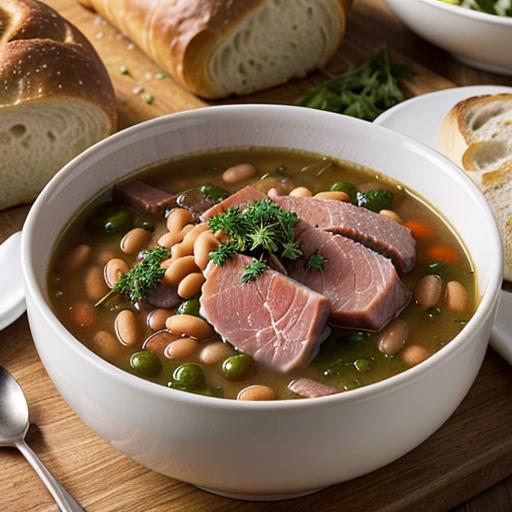 Ham and Bean Soup, Slow Cooker Classic, Comforting Meal, Hearty Recipe, Crockpot Comfort