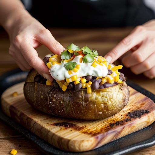 Loaded Baked Potatoes, Slow Cooker Recipe, Mexican Style, South of the Border,, Easy Dinner