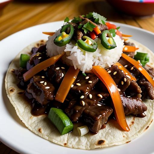 Mongolian Beef, Slow Cooker, Fusion Cuisine, Taco Recipe, Flavorful Toppings