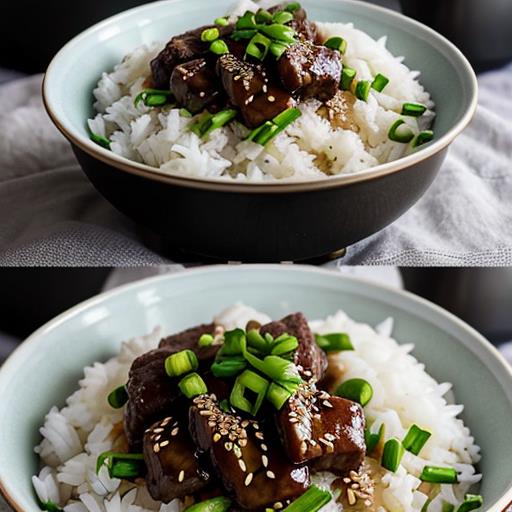 Mongolian Beef, Slow Cooker Recipe, Easy Meal Prep, Crockpot Dinner, Rice Bowl