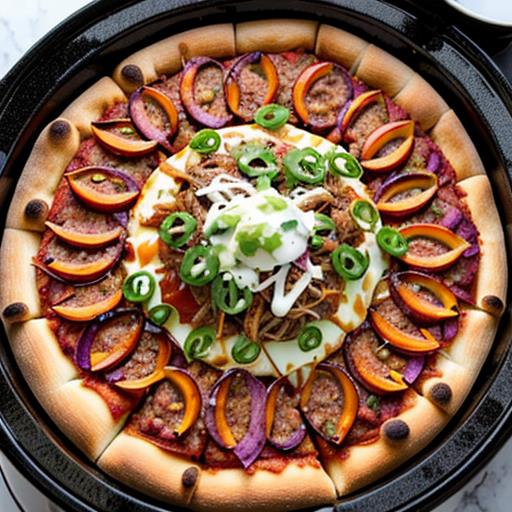 Slow Cooker BBQ Pulled Pork, Pizza Recipe, Creative Dinner Idea, Flavorful Fusion Dish, Crockpot Recipes