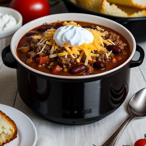 Slow Cooker Beef Chili, Comfort Food, Flavorful Dish, Hearty Meal, Slow Cooker Recipe