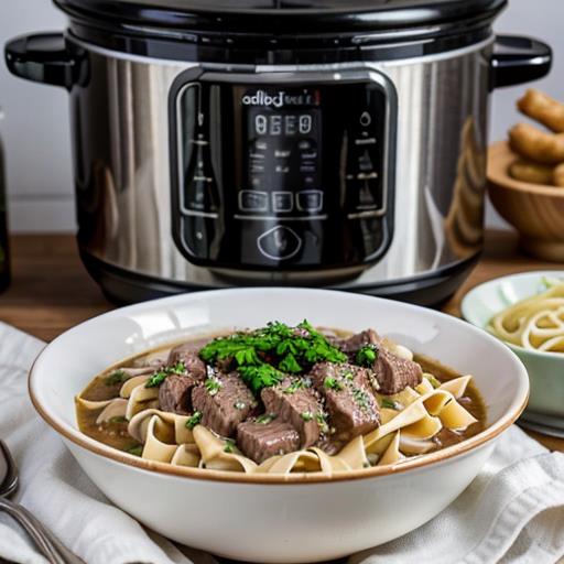 Slow Cooker Recipes, Beef Stroganoff, Creamy Delight, Savory Dish, Comfort Food