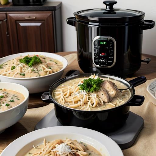 Slow Cooker Chicken Alfredo, Creamy Dinner, Flavorful Recipe, Crockpot Meal, Easy Cooking