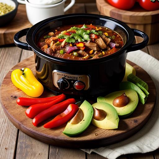 Slow Cooker Recipe, Chicken Fajita Chili, Flavorful One-Pot Meal, Hearty Slow Cooked Dish, Easy Crockpot Dinner