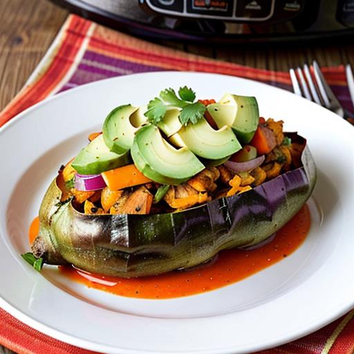 Slow Cooker Chicken Fajita, Stuffed Sweet Potatoes, Healthy Recipe, Flavorful Meal, Easy Slow Cooker