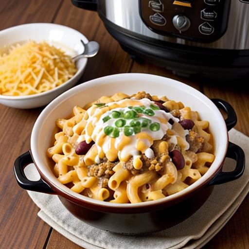 Slow Cooker Recipes, Chili Mac and Cheese, Kid-Friendly Dinner, Comfort Food, Family Meals