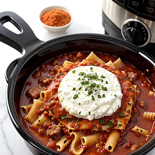 Slow Cooker Lasagna Soup, Hearty Flavorful, Italian-Inspired Dish, Comforting Recipe, Rich Savory Flavors