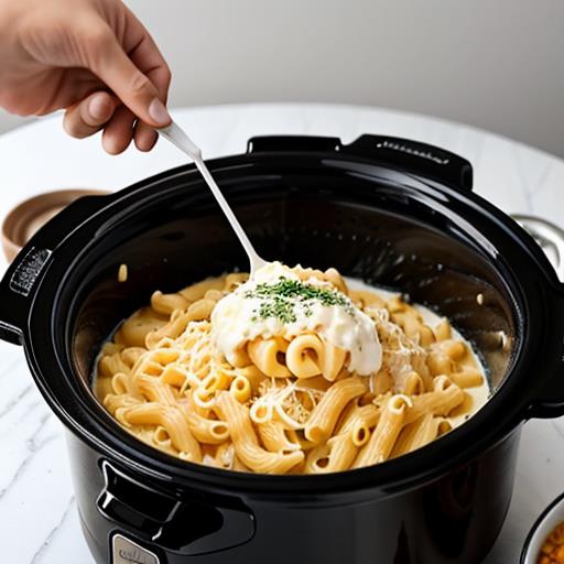 Slow Cooker Mac and Cheese, Creamy Comfort, Comfort Food, Cheesy Delight, Macaroni and Cheese