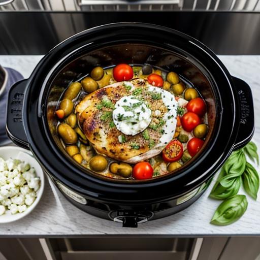 Slow Cooker Recipes, Mediterranean Chicken, Easy Dinner Ideas, Healthy Slow Cooker Meals, Sun-Kissed Flavors