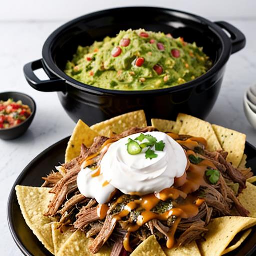 Slow Cooker Pulled Pork, Nachos Recipe, Game Day Snack, Pork Shoulder, Pulled Pork Nachos