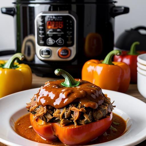 Slow Cooker Pulled Pork, Stuffed Bell Peppers, Easy Recipe, Flavorful Dish, Crockpot Meal