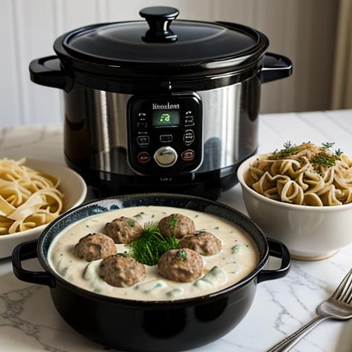 Slow Cooker Swedish Meatballs, Comfort Food, Crockpot Recipe, Rich and Creamy, Homemade Meatballs