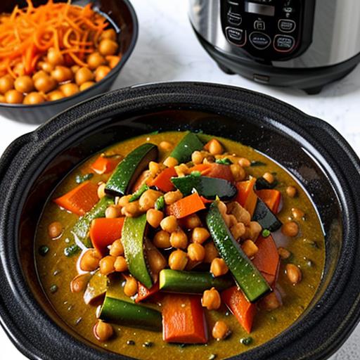 Slow Cooker Recipes, Vegetable Curry, Vegetarian Meal, Crockpot Cuisine, Flavorful Dishes