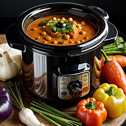 Slow Cooker Vegetarian Curry, Fragrant Recipe, Spicy Delights, Healthy Meal, Easy Dinner