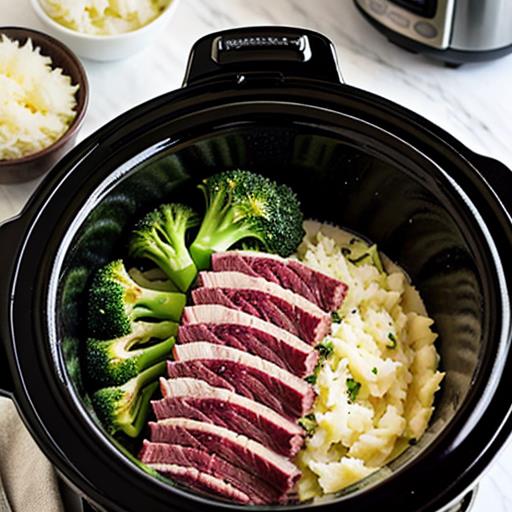 SlowCooker Recipe, Corned Beef, Broccoli Dish, Flavorful Meal, Easy Cooking