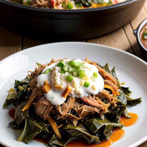 Southern Collard Greens, Traditional Side Dish, Pulled Pork, Classic Southern Cooking, Collard Greens Recipe