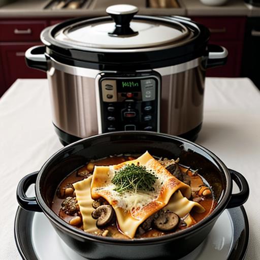 Beef and Mushroom Lasagna Soup, Crock Pot Recipe, Rich and Savory, Comforting Meal, Easy Dinner Option