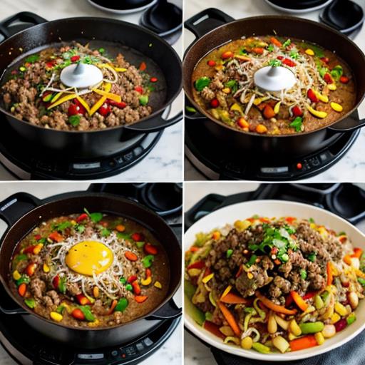 Leftover ground beef, Creative recipes, Transform meals, Spicy stuffed peppers, Beef and veggie stir-fry